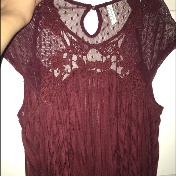 red free people see through shirt - Picture 2 of 4